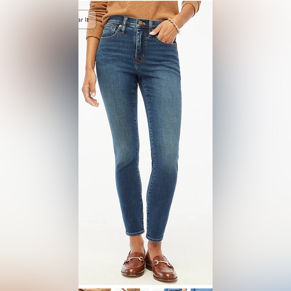 J Crew 9" mid-rise skinny jean in signature stretch